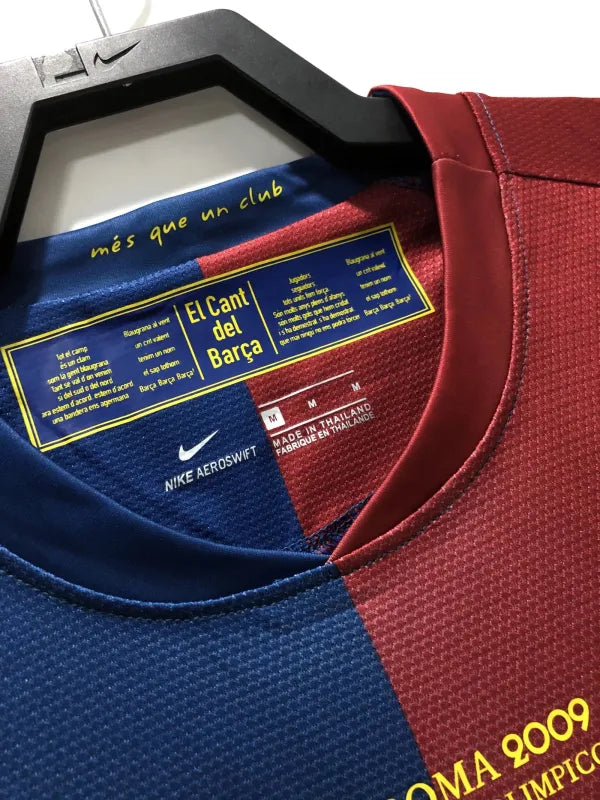 CAMISETA BARCELONA RETRO MANGA LARGA  ll 2008/09 (VERSION HINCHA)