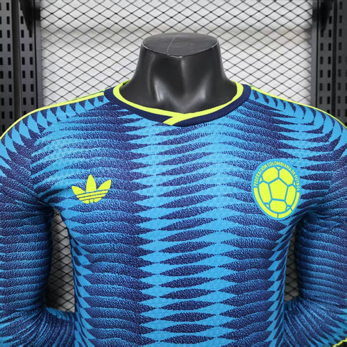 CAMISETA COLOMBIA MANGA LARGA ll MUNDIAL (VERSION JUGADOR)