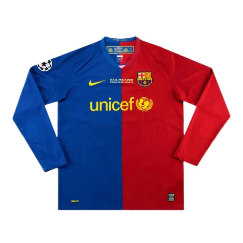 CAMISETA BARCELONA RETRO MANGA LARGA  ll 2008/09 (VERSION HINCHA)