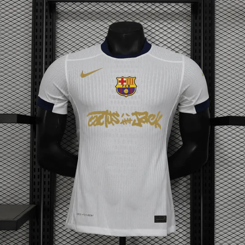 CAMISETA BARCELONA X TRAVIS SCOTT BLANCA ll 25/26 (VERSION JUGADOR)