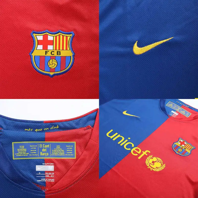 CAMISETA BARCELONA RETRO MANGA LARGA  ll 2008/09 (VERSION HINCHA)