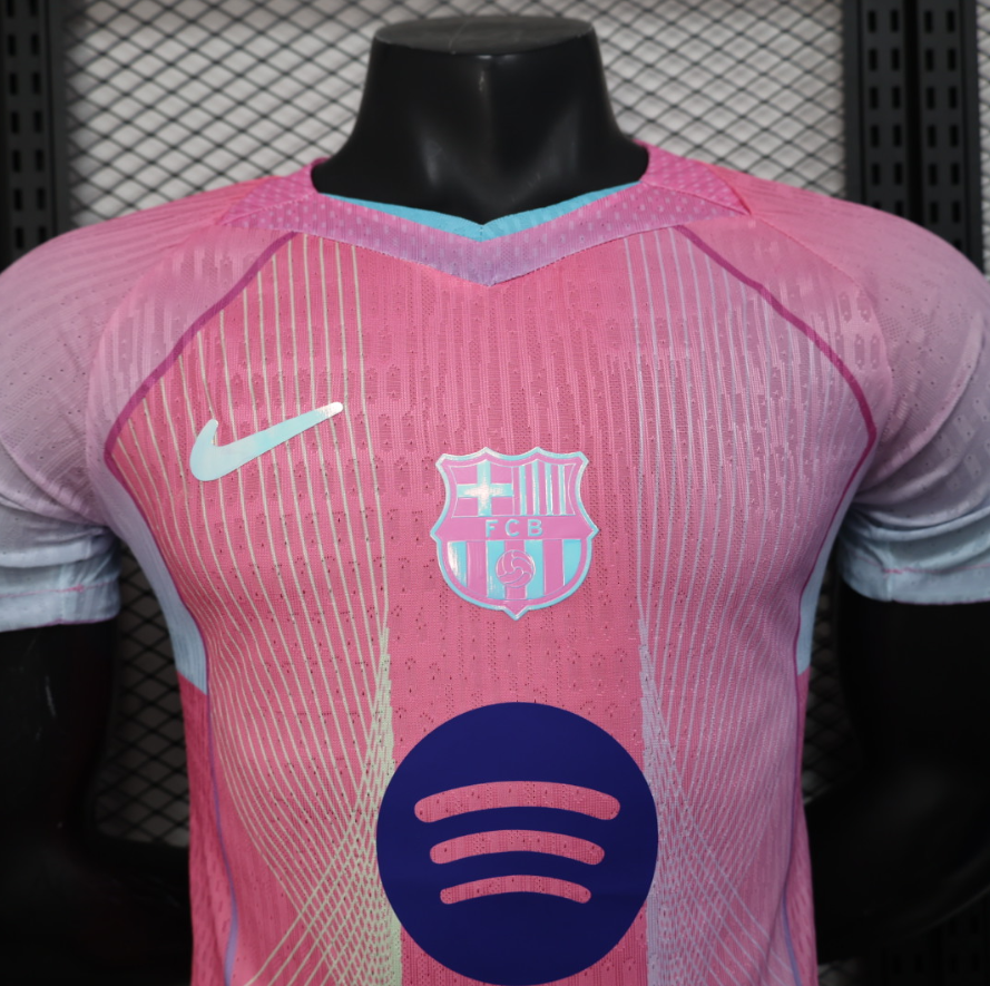 CAMISETA BARCELONA ROSADA EDICION ESPECIAL ll 25/26 (VERSION JUGADOR)