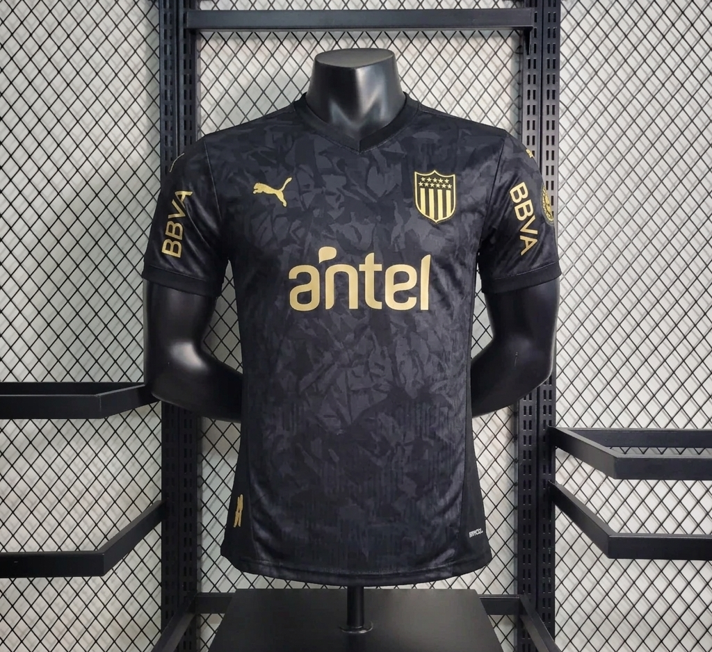 CAMISETA PEÑAROL NEGRA Y DORADA